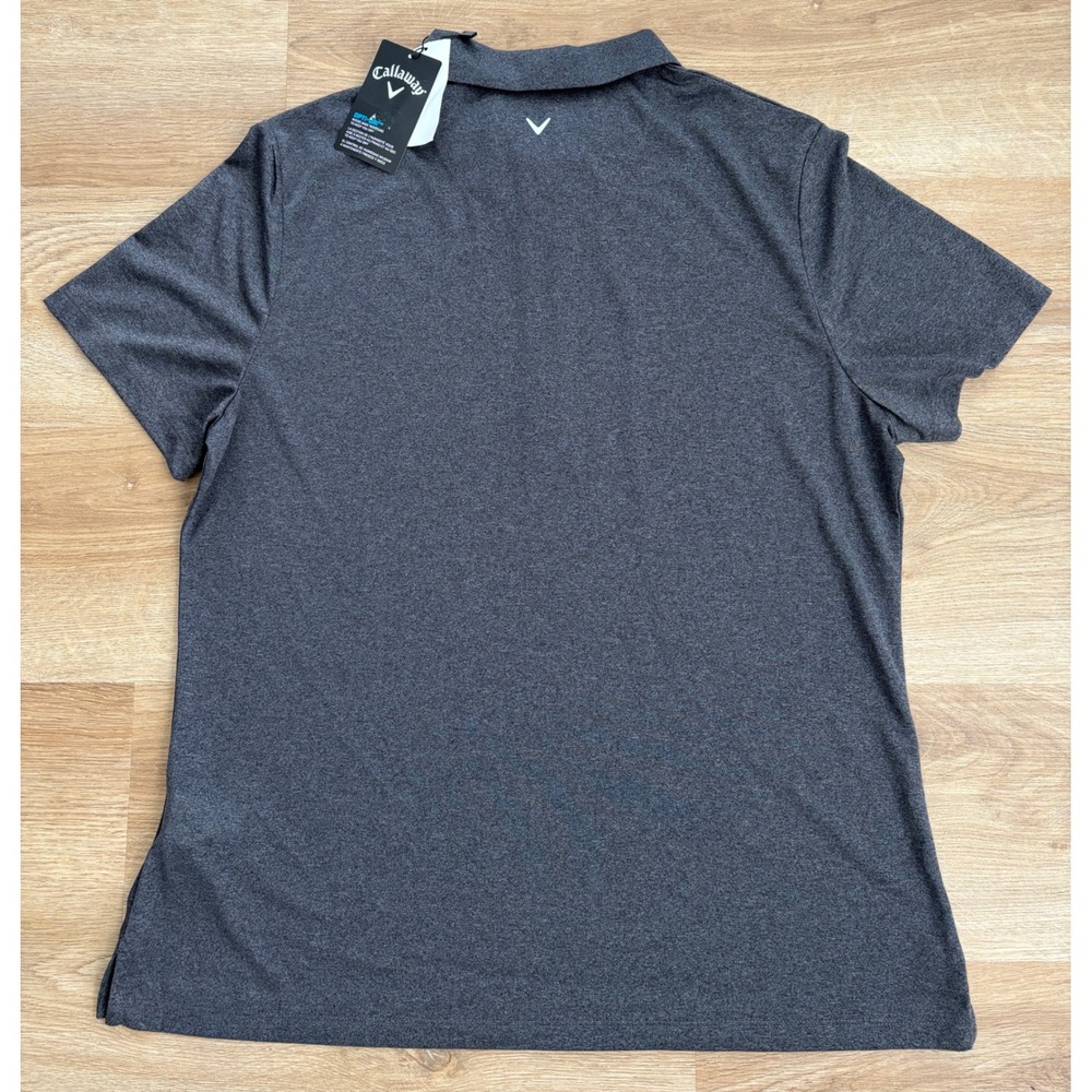 NWT Women's Callaway Opti-Dri 1/4 Zip Golf Polo - XL - Charcoal Heather XL - Picture 5 of 8